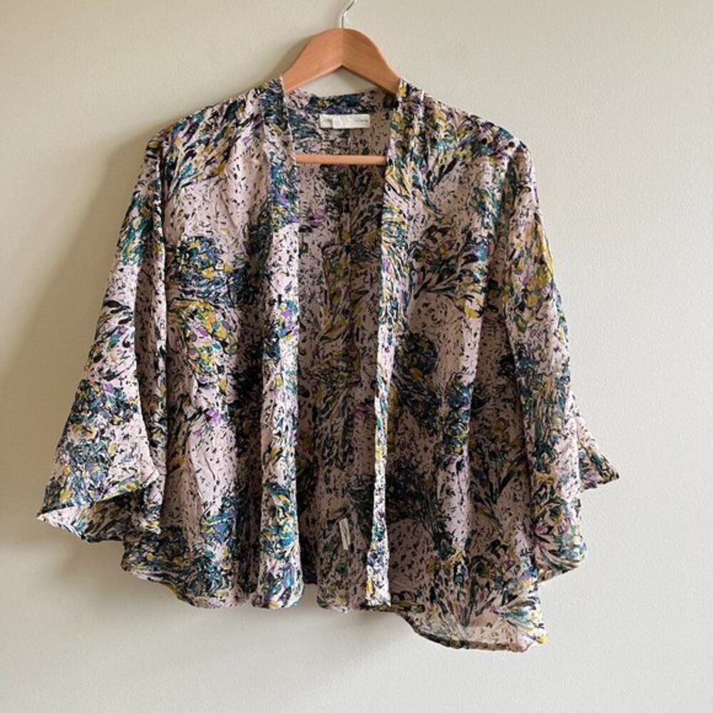 Staring at Star Women's Floral Kimono Cardigans Chiffon Open‎ Front Cover Size S